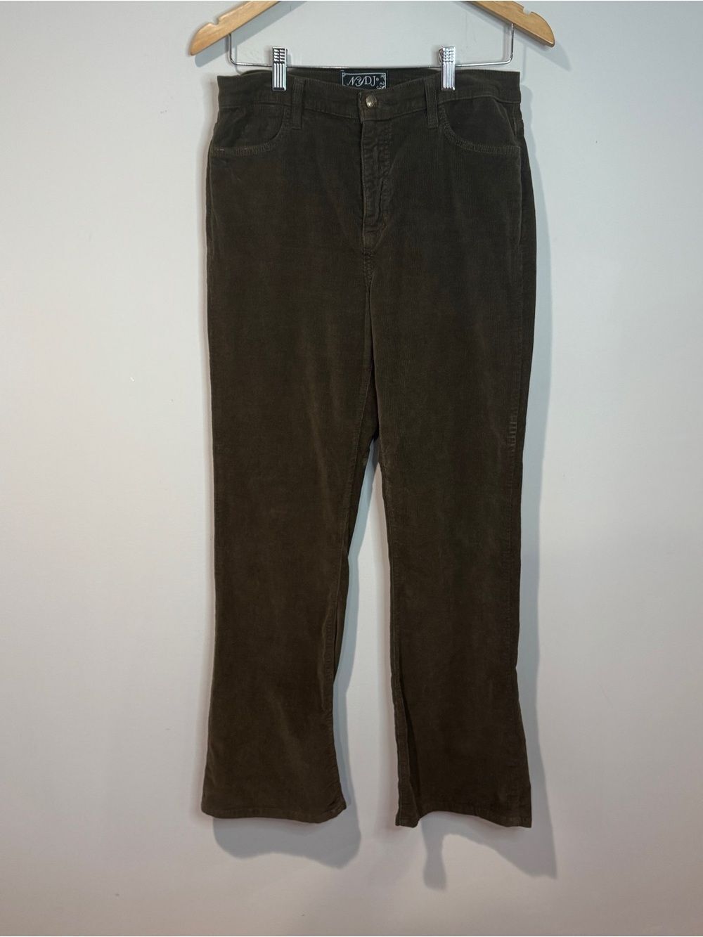 NYDJ Brown Corduroy Bootcut Pants Y2K Made USA Fall Academia Women’s Size 10